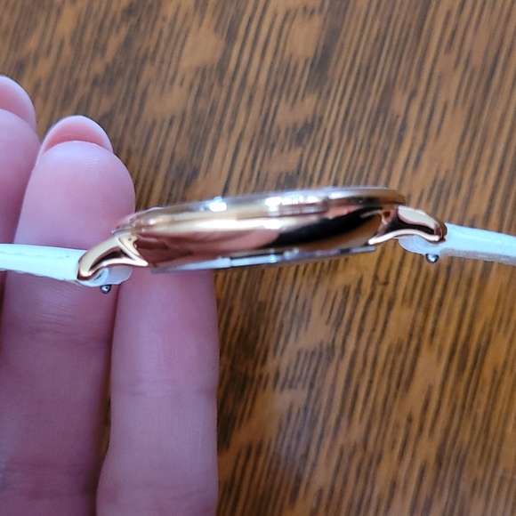 Fossil Jacqueline Date Leather Watch White & Rose Gold - Picture 11 of 12